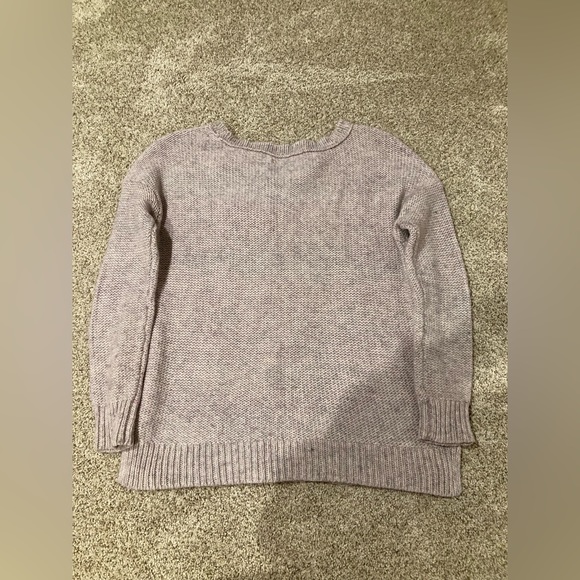 Women American eagle tunic overhead crewneck cable knit sweater pink purple m - Picture 6 of 10